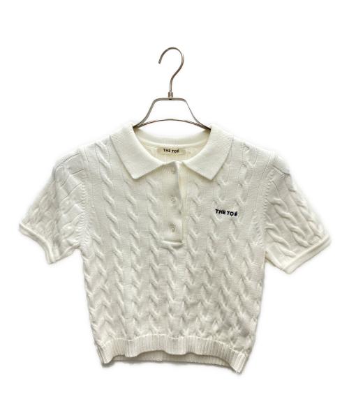 THE TOE（ザ・トゥー）THE TOE (ザ・トゥー) HERALD SHORT SLEEVE POLO KNIT ホワイト サイズ:Sの古着・服飾アイテム