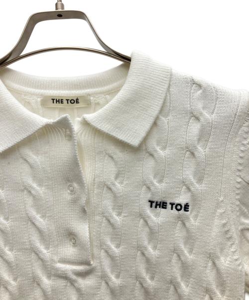 THE TOE（ザ・トゥー）THE TOE (ザ・トゥー) HERALD SHORT SLEEVE POLO KNIT ホワイト サイズ:Sの古着・服飾アイテム