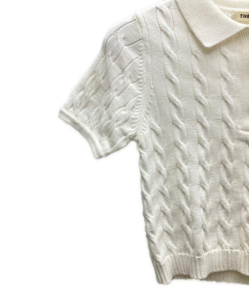 THE TOE（ザ・トゥー）THE TOE (ザ・トゥー) HERALD SHORT SLEEVE POLO KNIT ホワイト サイズ:Sの古着・服飾アイテム