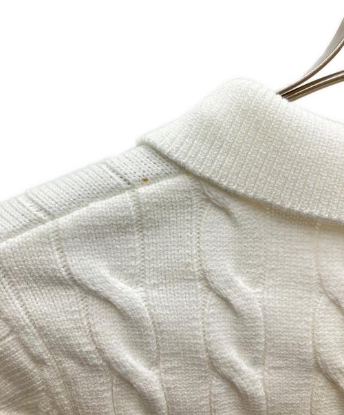 THE TOE（ザ・トゥー）THE TOE (ザ・トゥー) HERALD SHORT SLEEVE POLO KNIT ホワイト サイズ:Sの古着・服飾アイテム