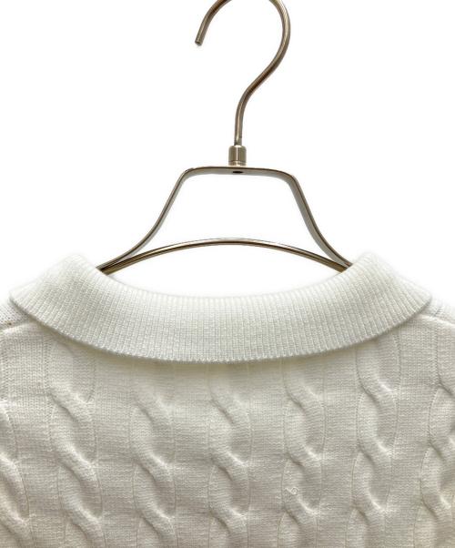 THE TOE（ザ・トゥー）THE TOE (ザ・トゥー) HERALD SHORT SLEEVE POLO KNIT ホワイト サイズ:Sの古着・服飾アイテム