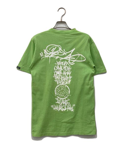 stussy（ステューシー）stussy (ステューシー) CUSTOMADE グラフィティTシャツ グリーン サイズ:Smallの古着・服飾アイテム