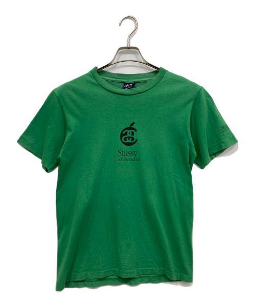 stussy（ステューシー）stussy (ステューシー) Apple ロゴTシャツ グリーン サイズ:Sの古着・服飾アイテム