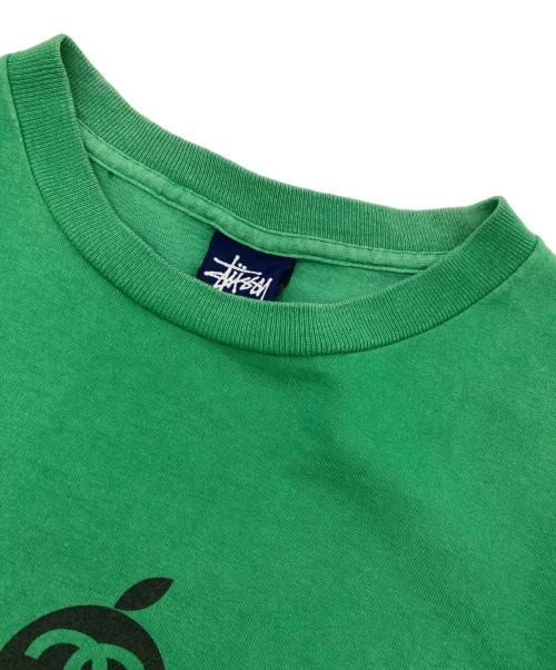 stussy（ステューシー）stussy (ステューシー) Apple ロゴTシャツ グリーン サイズ:Sの古着・服飾アイテム
