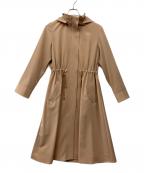 JUSGLITTYジャスグリッティー）の古着「フード付ロングブルゾン」｜ベージュ