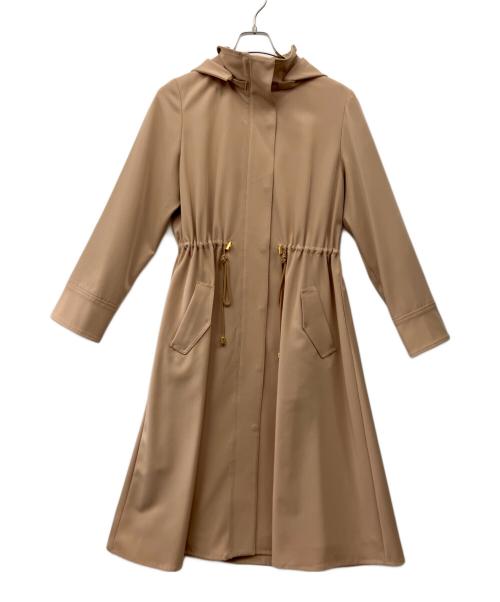 JUSGLITTY（ジャスグリッティー）JUSGLITTY (ジャスグリッティー) フード付ロングブルゾン ベージュ サイズ:2の古着・服飾アイテム