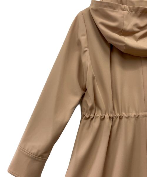 JUSGLITTY（ジャスグリッティー）JUSGLITTY (ジャスグリッティー) フード付ロングブルゾン ベージュ サイズ:2の古着・服飾アイテム