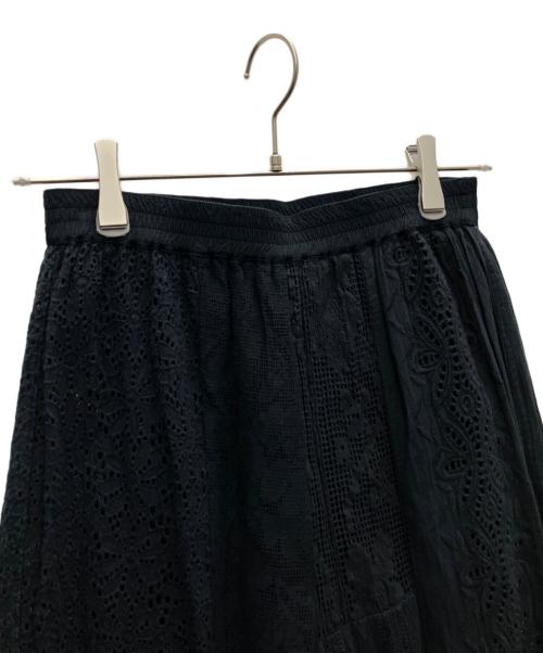 TODAYFUL（トゥデイフル）TODAYFUL (トゥデイフル) Patchwork Lace Pants ブラック サイズ:SIZE38の古着・服飾アイテム