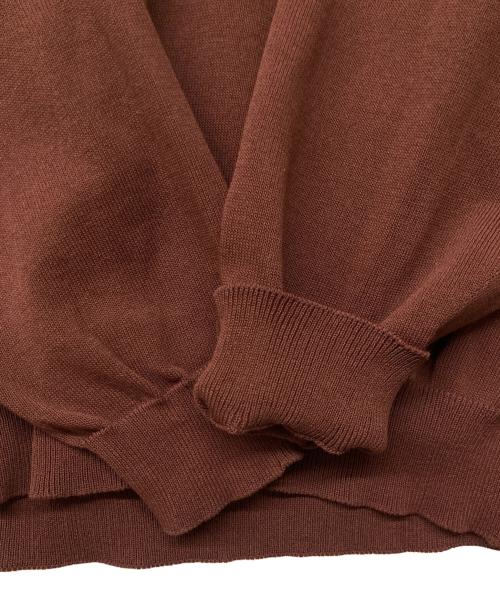 NEW BALANCE（ニューバランス）NEW BALANCE (ニューバランス) AURALEE (オーラリー) WHOLEGARMENT Knit crew longsleeve ブラウン サイズ:Lの古着・服飾アイテム