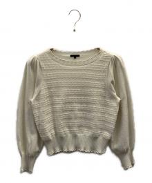 TO BE CHIC（トゥービーシック）の古着「ラメモールニット」｜ホワイト