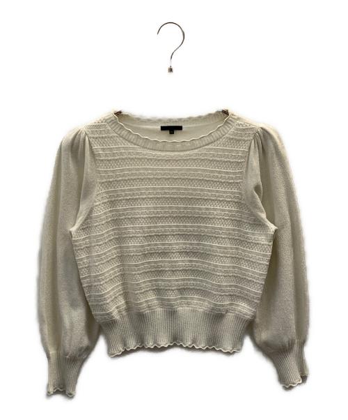 TO BE CHIC（トゥービーシック）TO BE CHIC (トゥービーシック) ラメモールニット ホワイト サイズ:40の古着・服飾アイテム