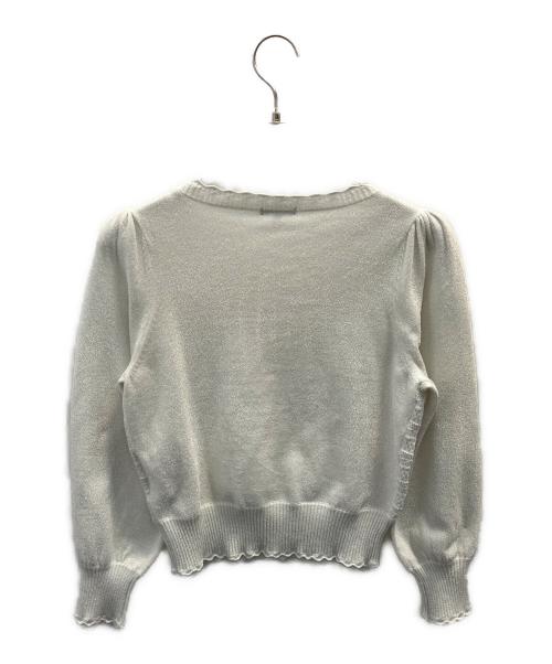 TO BE CHIC（トゥービーシック）TO BE CHIC (トゥービーシック) ラメモールニット ホワイト サイズ:40の古着・服飾アイテム