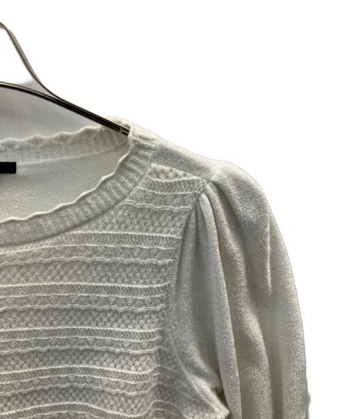 TO BE CHIC（トゥービーシック）TO BE CHIC (トゥービーシック) ラメモールニット ホワイト サイズ:40の古着・服飾アイテム