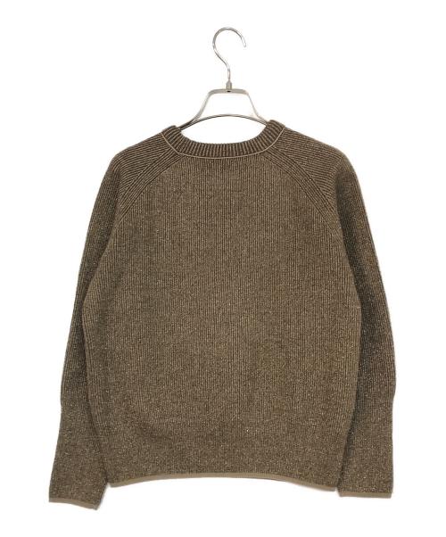 BACCA（バッカ）BACCA (バッカ) ラメウール ベーシックプルオーバーニット ブラウン サイズ:Sの古着・服飾アイテム