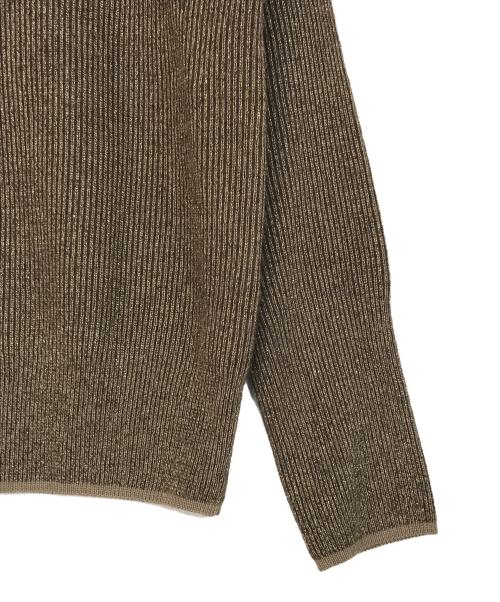 BACCA（バッカ）BACCA (バッカ) ラメウール ベーシックプルオーバーニット ブラウン サイズ:Sの古着・服飾アイテム