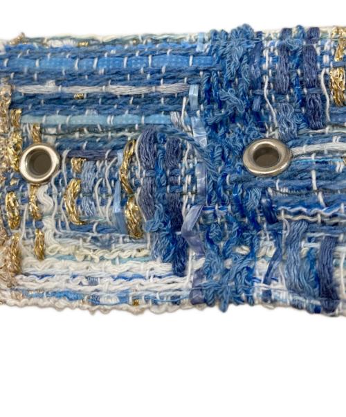 DES PRES（デ プレ）DES PRES (デ プレ) サンセットツイード ベルデッドジレ ブルー サイズ:Freeの古着・服飾アイテム