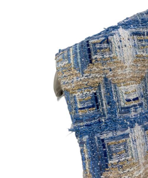 DES PRES（デ プレ）DES PRES (デ プレ) サンセットツイード ベルデッドジレ ブルー サイズ:Freeの古着・服飾アイテム