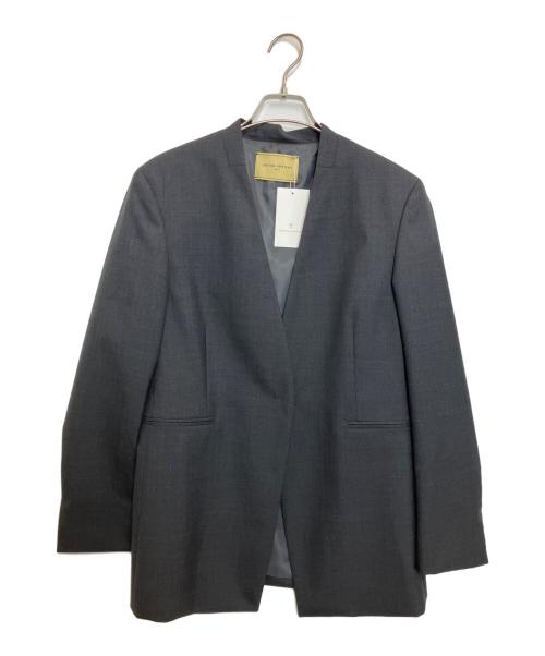 UNITED ARROWS（ユナイテッドアローズ）UNITED ARROWS (ユナイテッドアローズ) ノーカラージャケット チャコールグレー サイズ:38 未使用品の古着・服飾アイテム