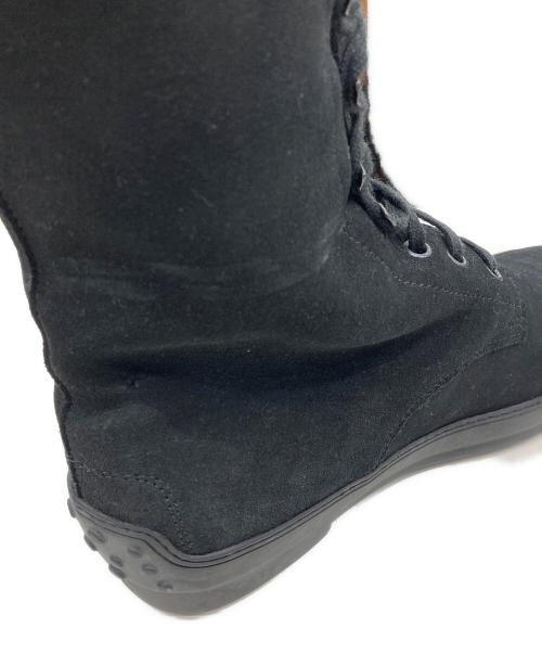 TOD'S（トッズ）TOD'S (トッズ) スウェードブーツ ブラック サイズ:SIZE7の古着・服飾アイテム