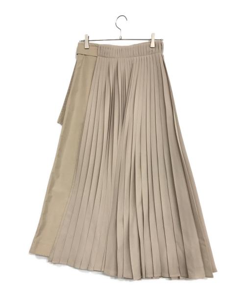 CLANE（クラネ）CLANE (クラネ) 3WAYミリタリープリーツスカート ベージュ サイズ:2の古着・服飾アイテム