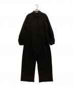 uncraveアンクレイヴ）の古着「ウォッシャブルダブルクロス オールインワン」｜ブラック