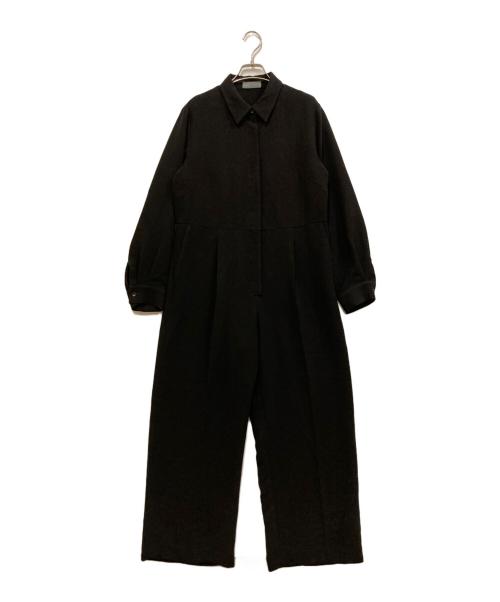 uncrave（アンクレイヴ）uncrave (アンクレイヴ) ウォッシャブルダブルクロス オールインワン ブラック サイズ:SIZE 2の古着・服飾アイテム