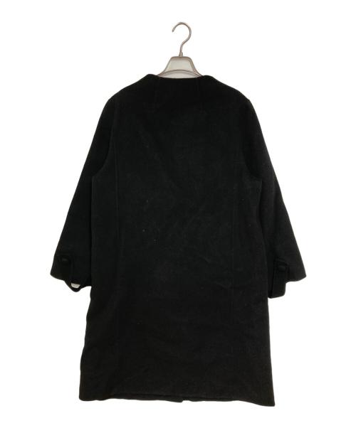 TOKYO SOIR（トウキョウソワール）TOKYO SOIR (トウキョウソワール) カシミヤ混ノーカラーコート ブラック サイズ:Lの古着・服飾アイテム