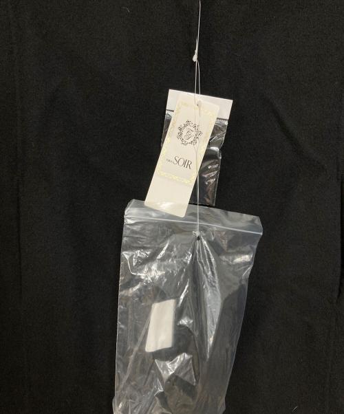 TOKYO SOIR（トウキョウソワール）TOKYO SOIR (トウキョウソワール) カシミヤ混ノーカラーコート ブラック サイズ:Lの古着・服飾アイテム