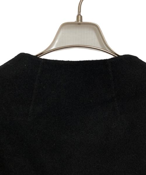 TOKYO SOIR（トウキョウソワール）TOKYO SOIR (トウキョウソワール) カシミヤ混ノーカラーコート ブラック サイズ:Lの古着・服飾アイテム
