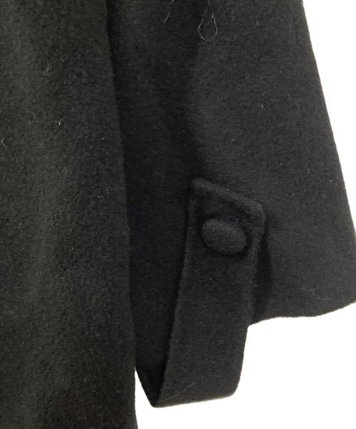 TOKYO SOIR（トウキョウソワール）TOKYO SOIR (トウキョウソワール) カシミヤ混ノーカラーコート ブラック サイズ:Lの古着・服飾アイテム