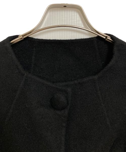 TOKYO SOIR（トウキョウソワール）TOKYO SOIR (トウキョウソワール) カシミヤ混ノーカラーコート ブラック サイズ:Lの古着・服飾アイテム