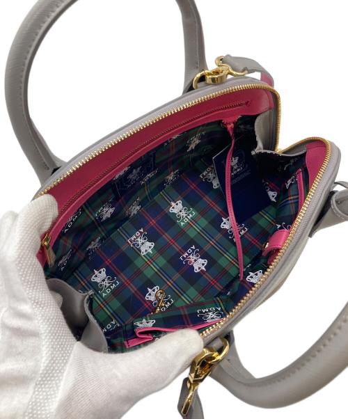 A.D.M.J.（エーディーエムジェイ）A.D.M.J. (エーディーエムジェイ) 2WAYショルダーバッグ　ハンドバッグ　ラムレザー　 グレー サイズ:実寸参照の古着・服飾アイテム