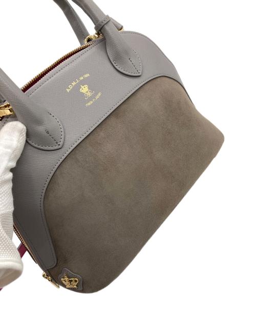 A.D.M.J.（エーディーエムジェイ）A.D.M.J. (エーディーエムジェイ) 2WAYショルダーバッグ　ハンドバッグ　ラムレザー　 グレー サイズ:実寸参照の古着・服飾アイテム