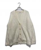 BEAUTY&YOUTHビューティーアンドユース）の古着「モヘヤミックス シャギーVネックカーディガン」｜ホワイト