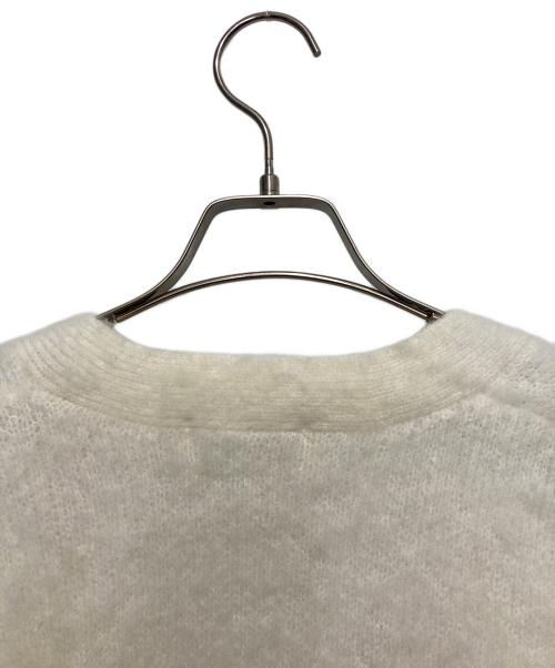 BEAUTY&YOUTH（ビューティーアンドユース）BEAUTY&YOUTH (ビューティーアンドユース) モヘヤミックス シャギーVネックカーディガン ホワイト サイズ:FREEの古着・服飾アイテム