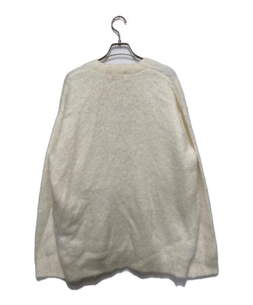 BEAUTY&YOUTH（ビューティーアンドユース）BEAUTY&YOUTH (ビューティーアンドユース) モヘヤミックス シャギーVネックカーディガン ホワイト サイズ:FREEの古着・服飾アイテム