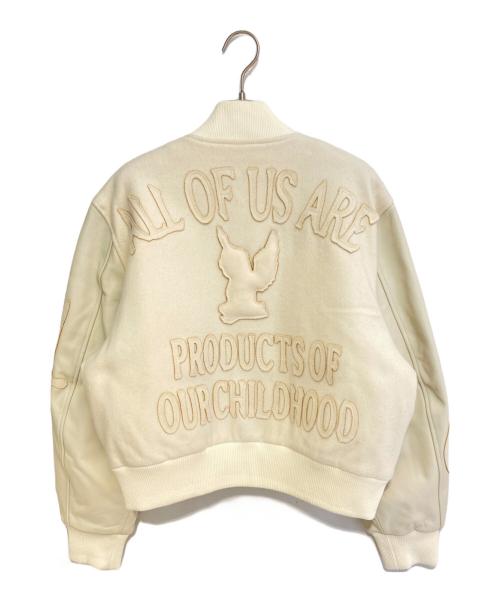 masu（エムエーエスユー）MASU (エムエーエスユー) VARSITY JACKET ホワイト サイズ:46の古着・服飾アイテム