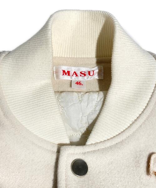 masu（エムエーエスユー）MASU (エムエーエスユー) VARSITY JACKET ホワイト サイズ:46の古着・服飾アイテム