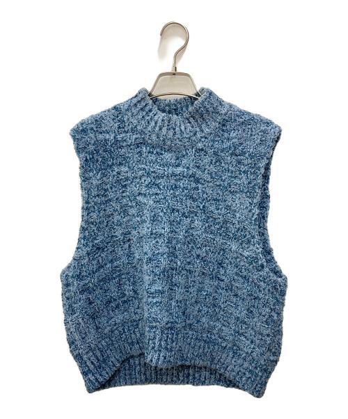 Maison Margiela（メゾンマルジェラ）Maison Margiela (メゾンマルジェラ) デニムブークレニットベスト ブルー サイズ:Sの古着・服飾アイテム