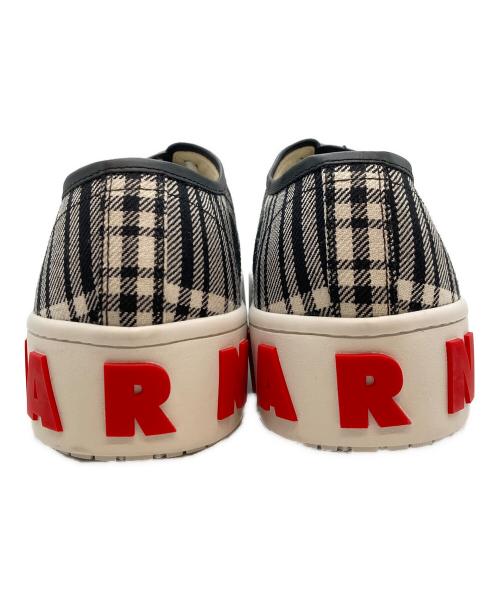 MARNI（マルニ）MARNI (マルニ) カーフスキンロゴスニーカー ブラック×ホワイト サイズ:43の古着・服飾アイテム