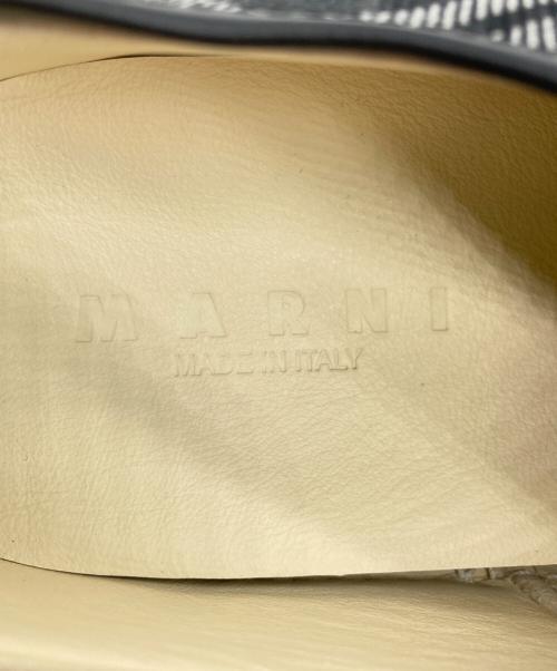 MARNI（マルニ）MARNI (マルニ) カーフスキンロゴスニーカー ブラック×ホワイト サイズ:43の古着・服飾アイテム