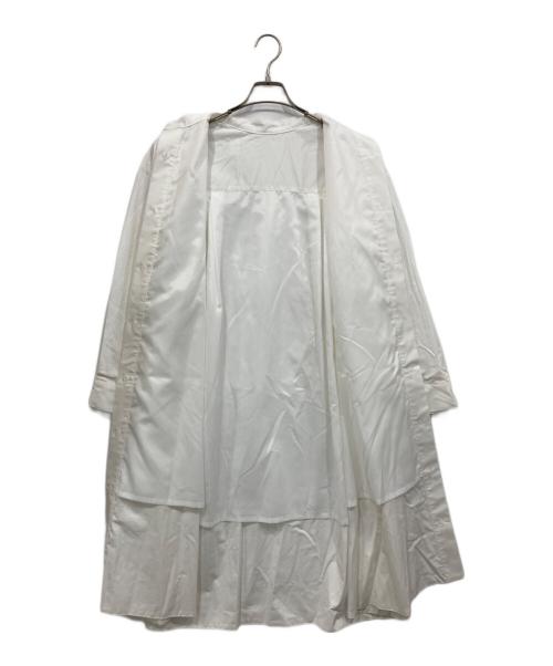 OBLI（オブリ）OBLI (オブリ) シャツワンピース ホワイト サイズ:1 未使用品の古着・服飾アイテム