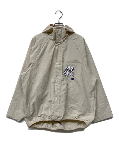 EAR（イア）EAR (イア) KEN NAKAYAMA 刺繍ウィンドブレーカー ベージュ サイズ:Freeの古着・服飾アイテム