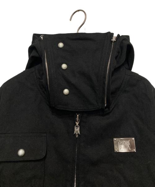 REVENGE（リベンジ）Revenge (リベンジ) MASK HEAVY CANVAS QUILTED ZIP JACKET ブラック サイズ:Mの古着・服飾アイテム