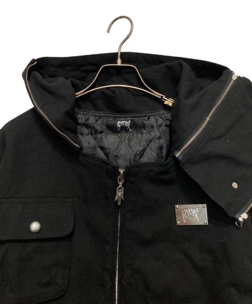 REVENGE（リベンジ）Revenge (リベンジ) MASK HEAVY CANVAS QUILTED ZIP JACKET ブラック サイズ:Mの古着・服飾アイテム