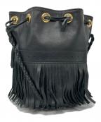 J&M DAVIDSONジェイ＆エム デヴィッドソン）の古着「フリンジ巾着ショルダーバッグ」｜ブラック