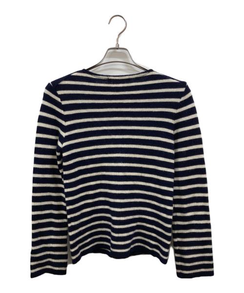 PLAY COMME des GARCONS（プレイコムデギャルソン）PLAY COMME des GARCONS (プレイコムデギャルソン) ウールボーダーニット ホワイト×ブラック サイズ:Mの古着・服飾アイテム