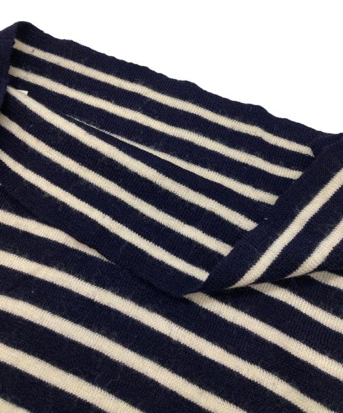 PLAY COMME des GARCONS（プレイコムデギャルソン）PLAY COMME des GARCONS (プレイコムデギャルソン) ウールボーダーニット ホワイト×ブラック サイズ:Mの古着・服飾アイテム