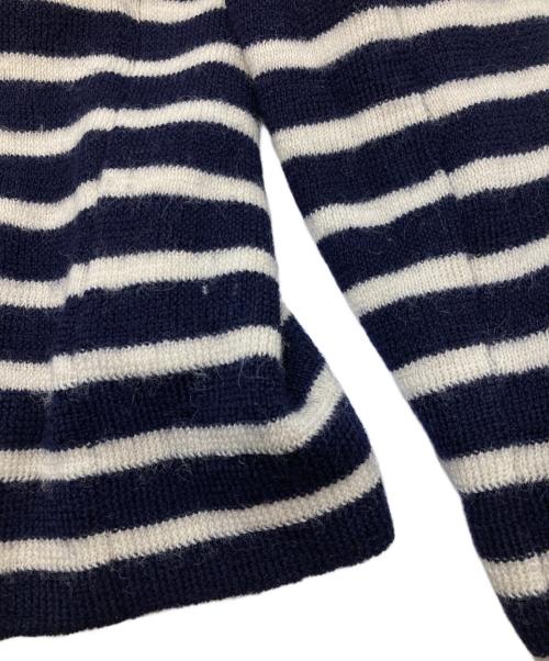 PLAY COMME des GARCONS（プレイコムデギャルソン）PLAY COMME des GARCONS (プレイコムデギャルソン) ウールボーダーニット ホワイト×ブラック サイズ:Mの古着・服飾アイテム