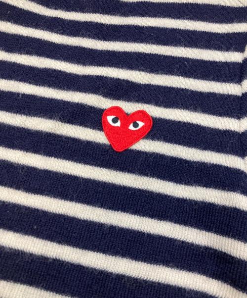 PLAY COMME des GARCONS（プレイコムデギャルソン）PLAY COMME des GARCONS (プレイコムデギャルソン) ウールボーダーニット ホワイト×ブラック サイズ:Mの古着・服飾アイテム